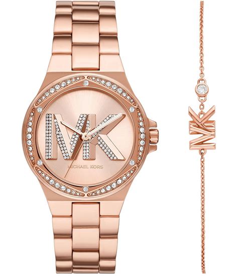 michael kors watch rose gold at dillards|rose gold mk watch women's.